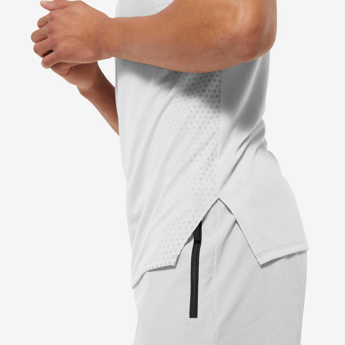 Playera Cross Training Hombre Gris Manga Corta Celliant - Image 6