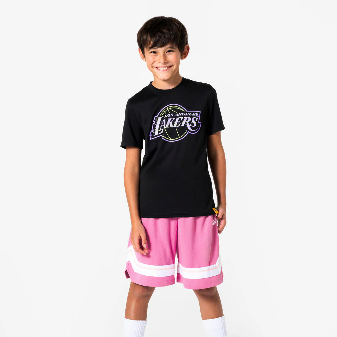 Playera de básquetbol negra para niños NBA Lakers TS 900 JR - Image 24