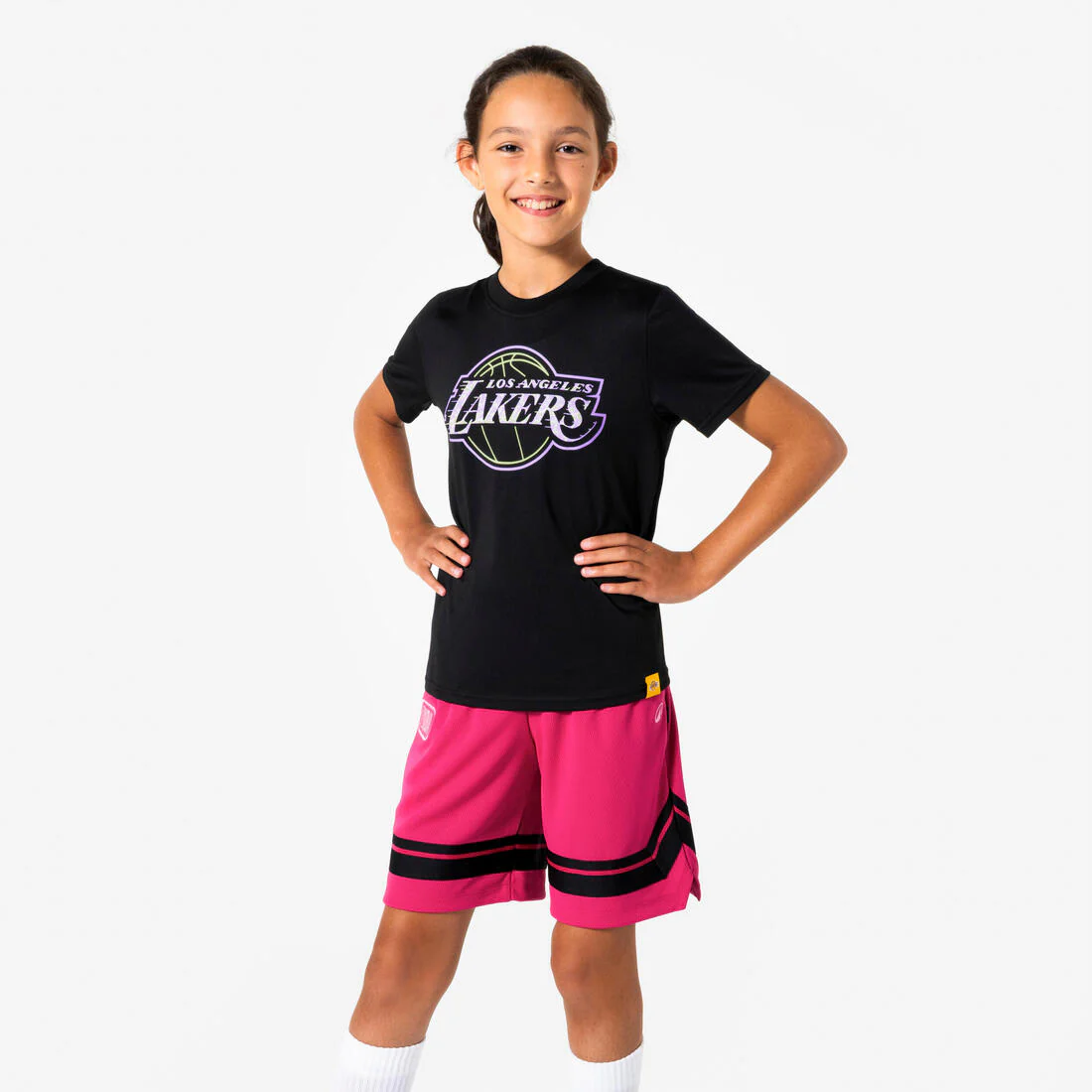 Playera de básquetbol negra para niños NBA Lakers TS 900 JR - Image 25
