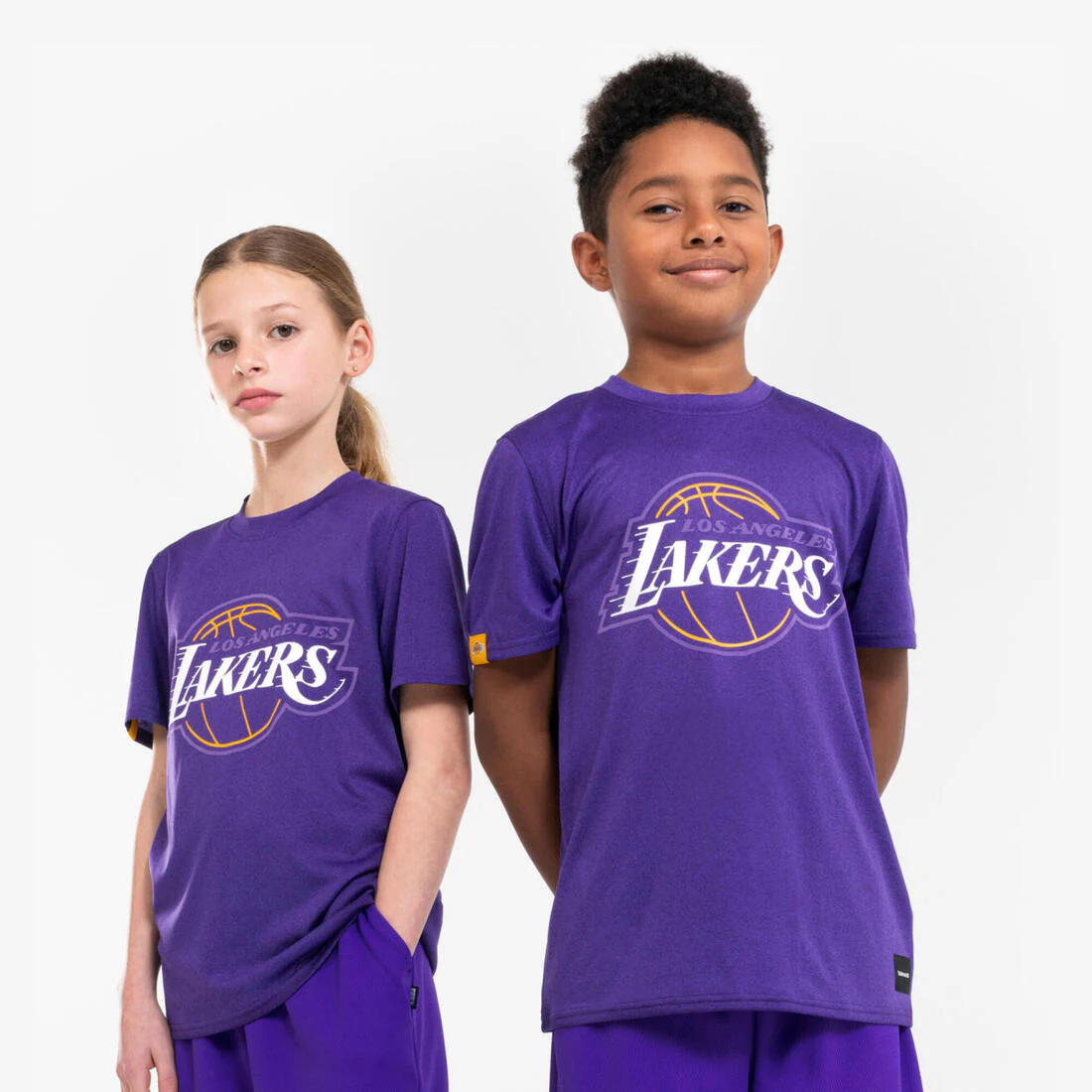 Playera de básquetbol negra para niños NBA Lakers TS 900 JR - Image 4