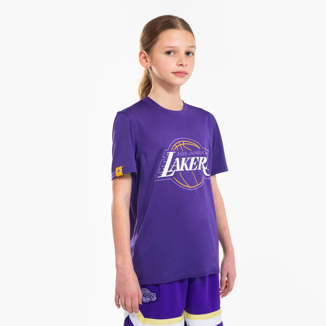 Playera de básquetbol negra para niños NBA Lakers TS 900 JR - Image 5