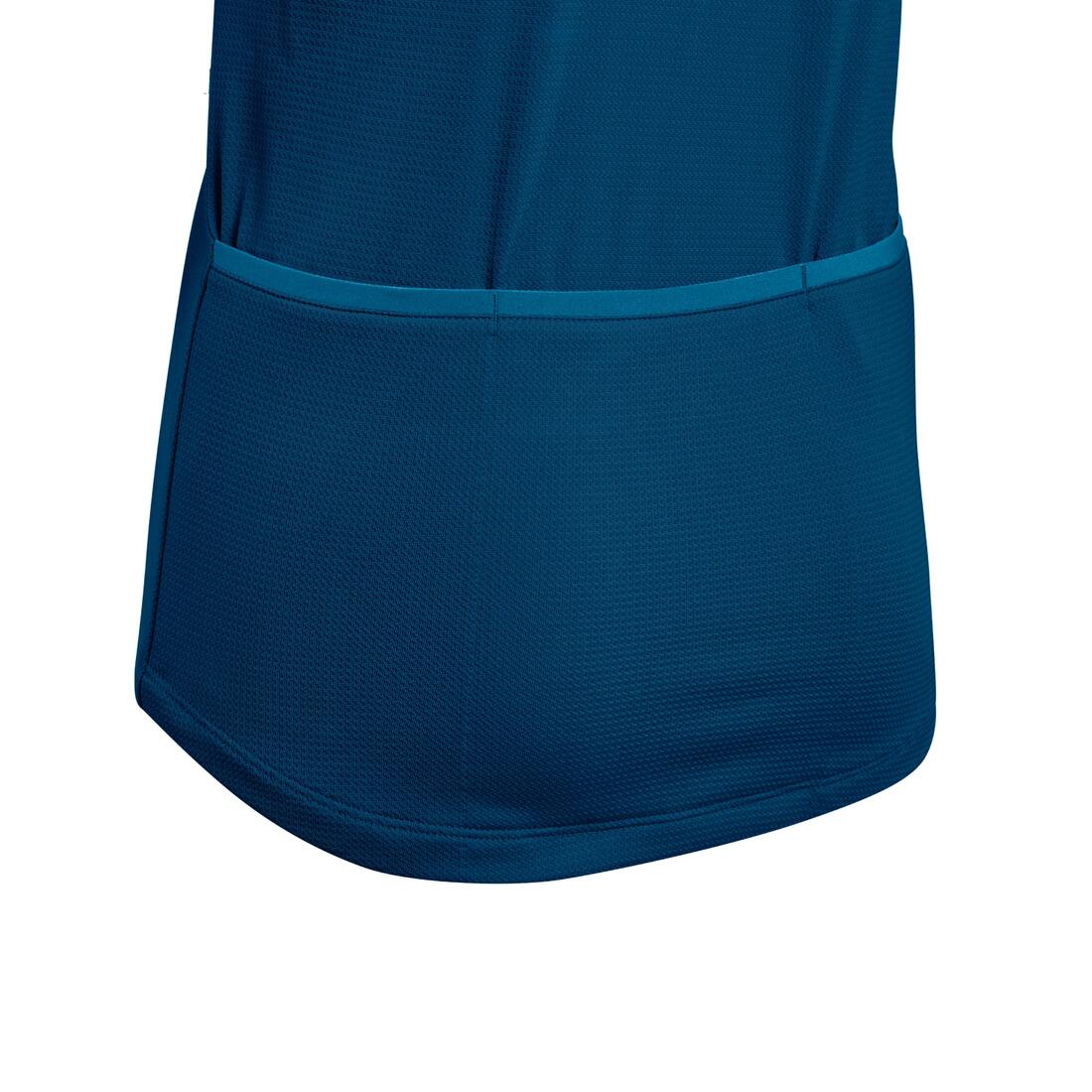 Playera de ciclismo de manga corta azul para niños 100 - Image 6