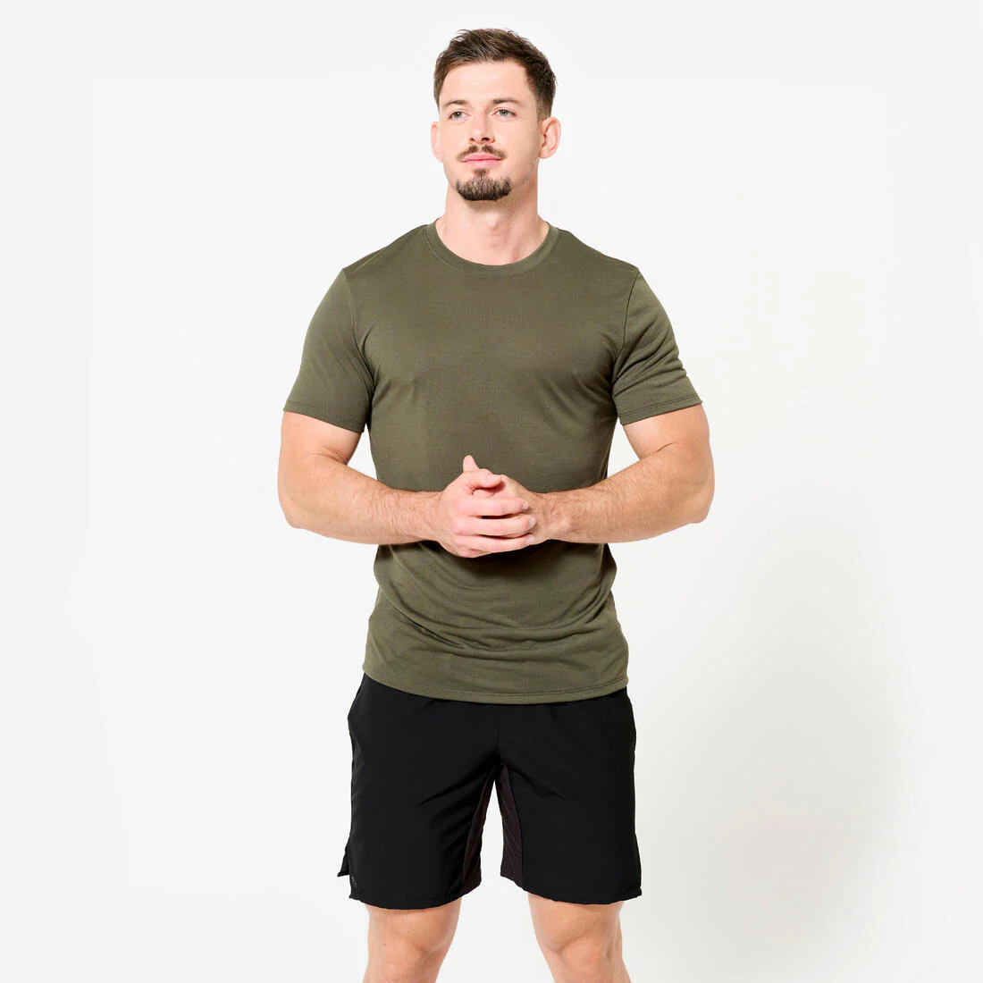 Playera de cross training de corte slim transpirable negra para hombre - Image 2