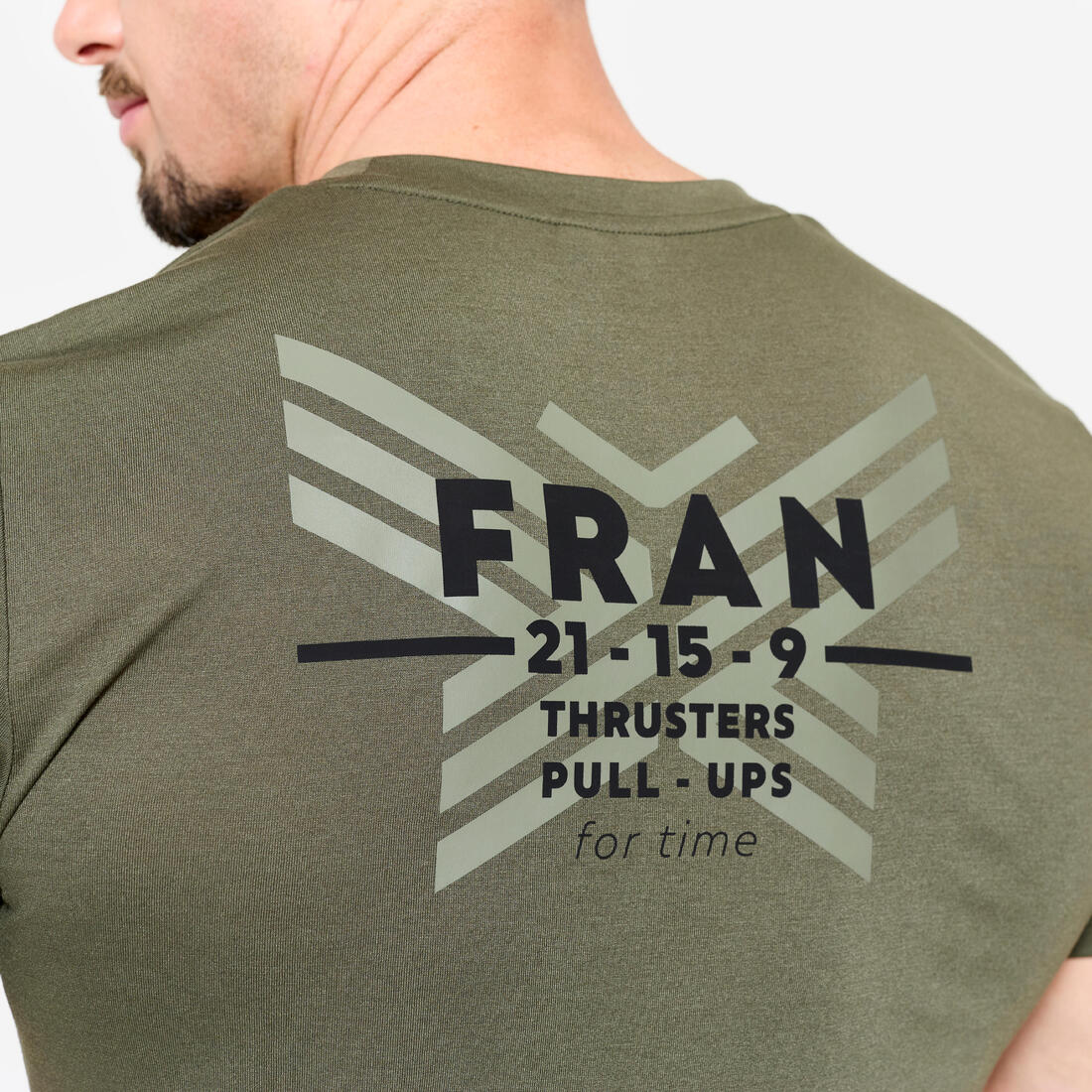 Playera de cross training de corte slim transpirable negra para hombre - Image 5