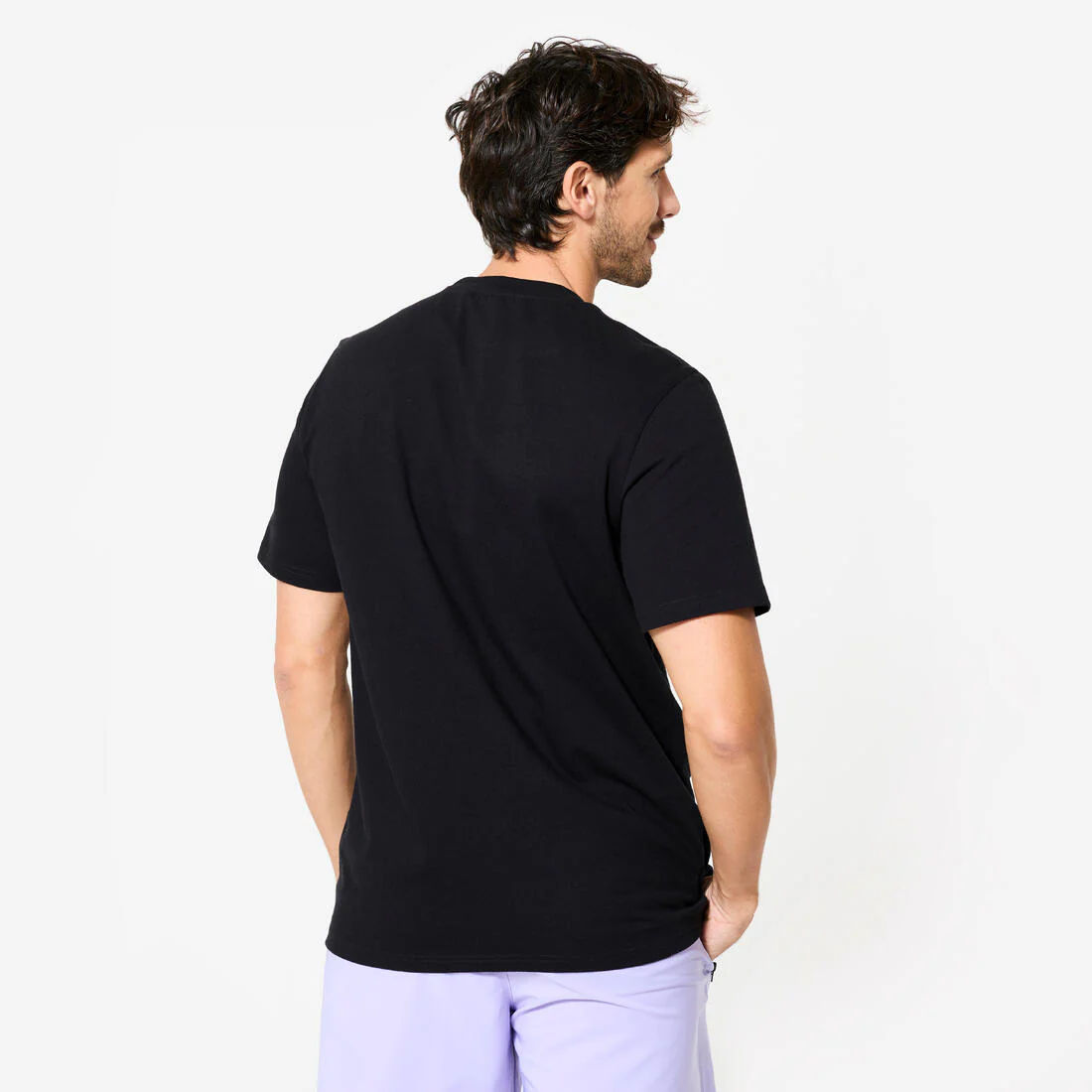 Playera de fitness azul con estampado para hombre 500 Essential - Image 10