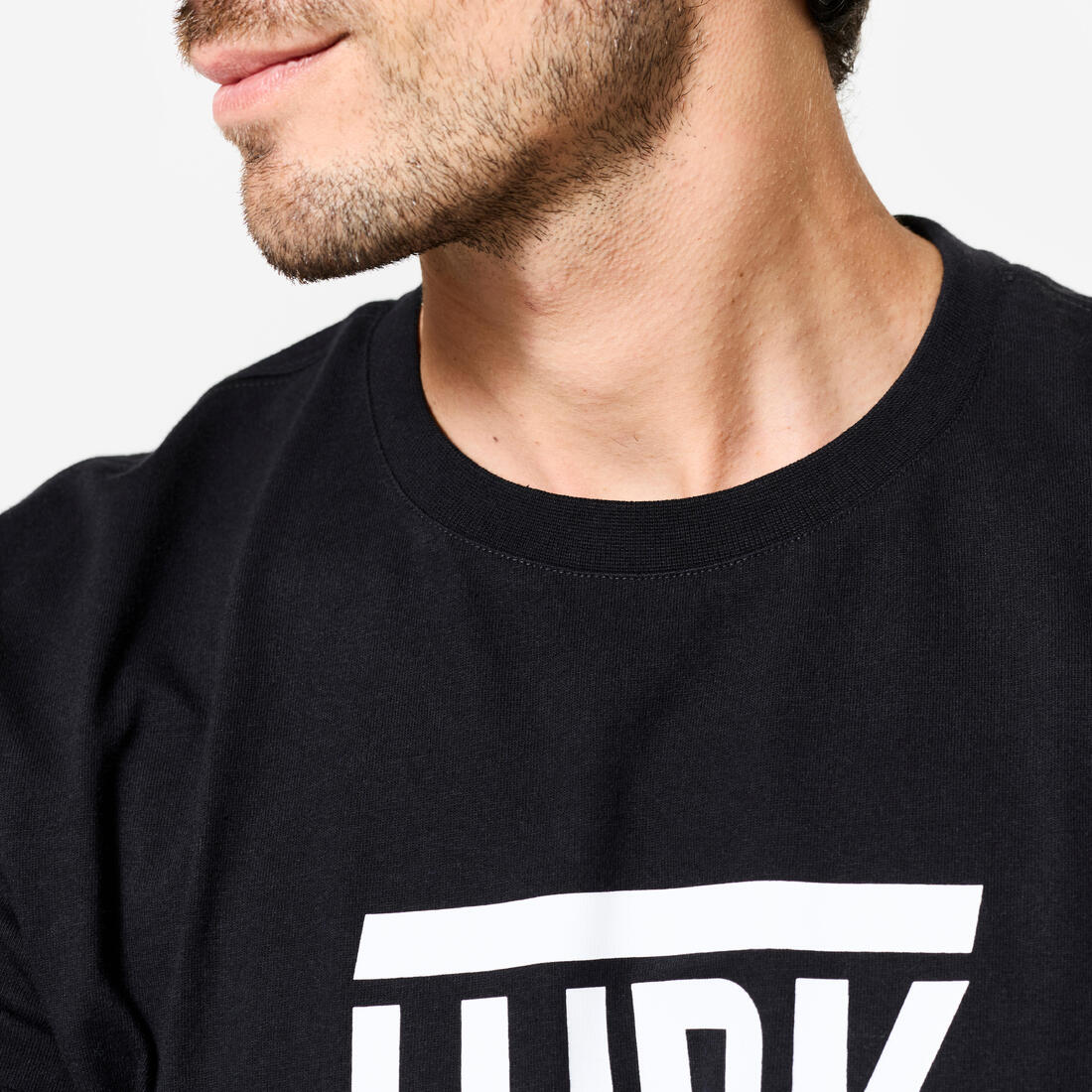 Playera de fitness azul con estampado para hombre 500 Essential - Image 14