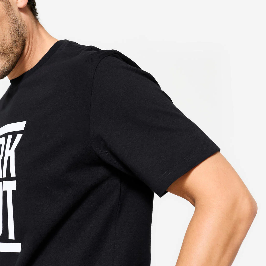 Playera de fitness azul con estampado para hombre 500 Essential - Image 16
