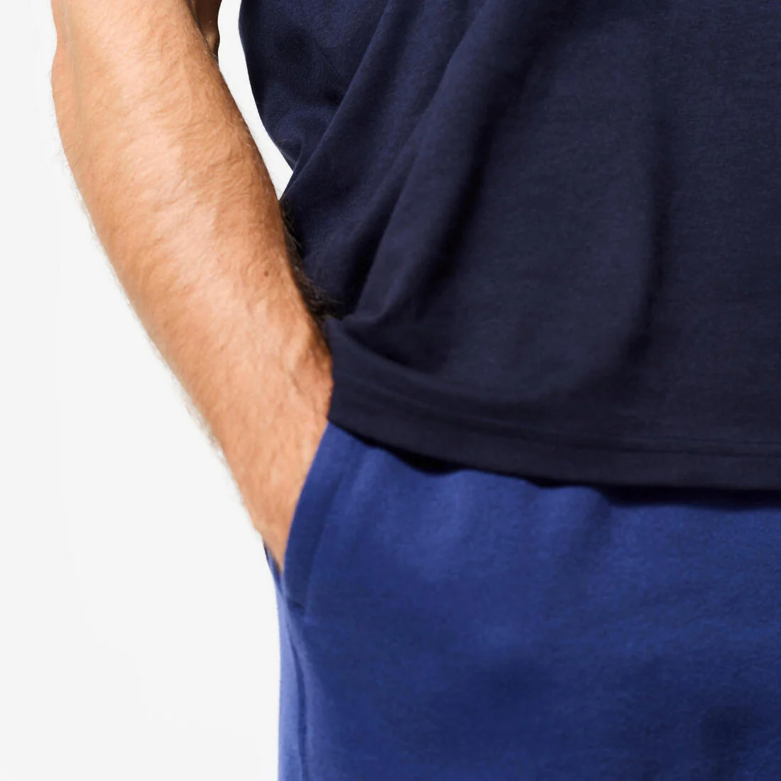 Playera de fitness azul con estampado para hombre 500 Essential - Image 19