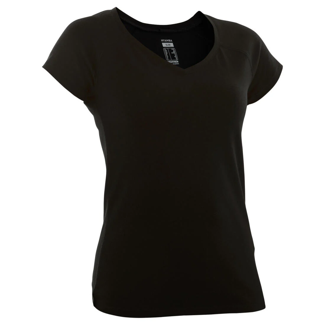 Playera de fitness blanca con cuello en V para mujer 500 ESSENTIAL - Image 17