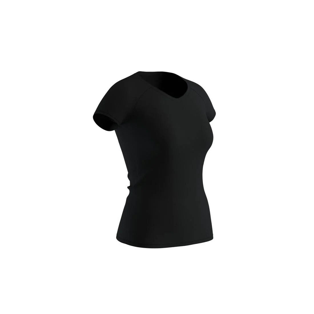 Playera de fitness blanca con cuello en V para mujer 500 ESSENTIAL - Image 27