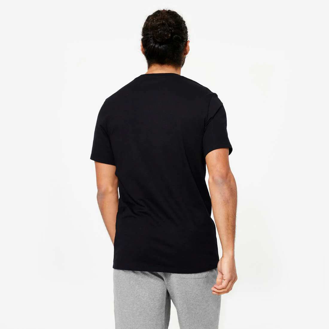 Playera de fitness de corte slim blanca glaciar para hombre 500 - Image 10