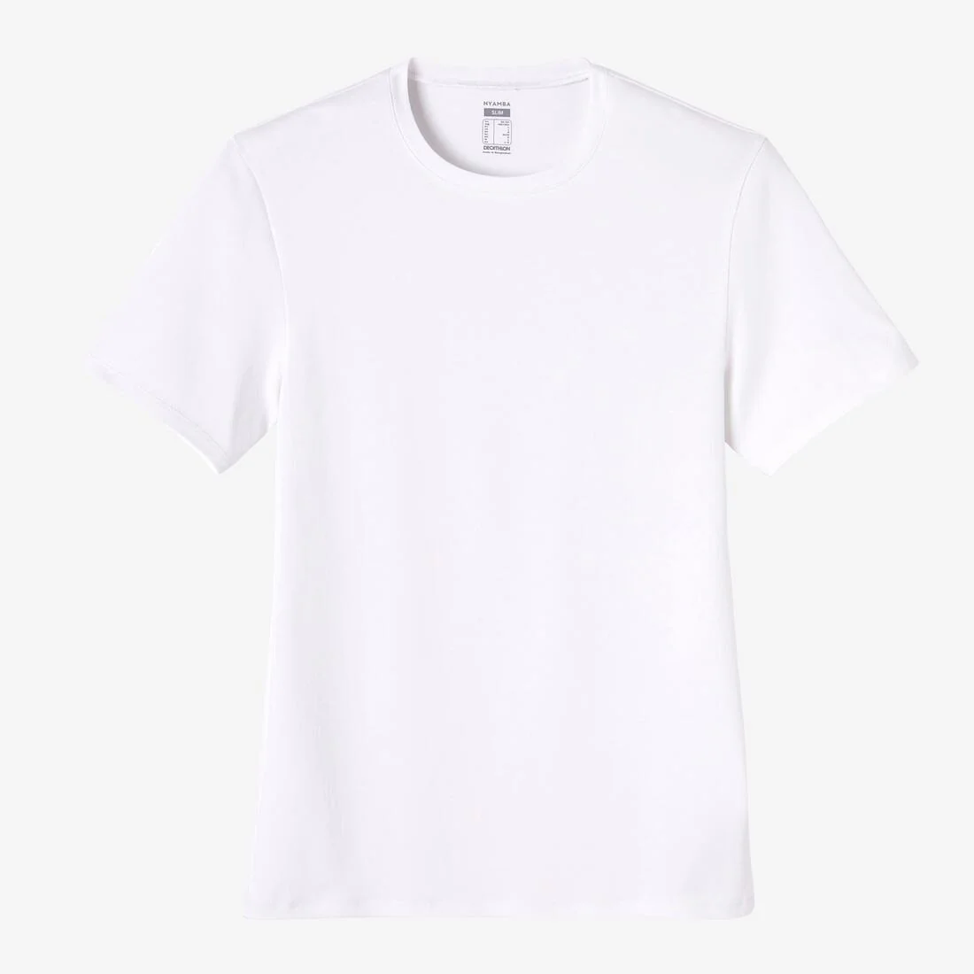 Playera de fitness de corte slim blanca glaciar para hombre 500 - Image 11