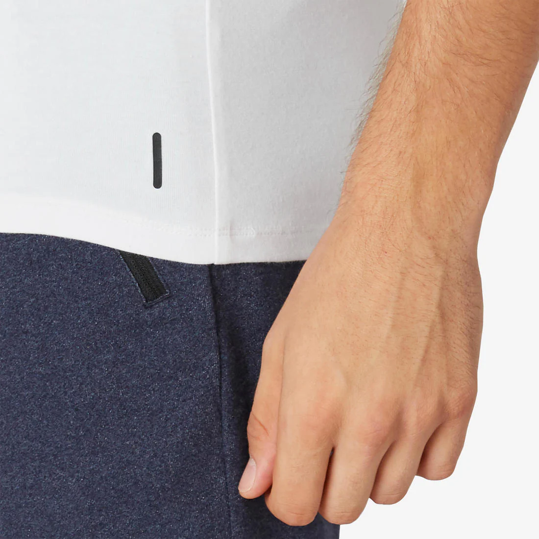 Playera de fitness de corte slim blanca glaciar para hombre 500 - Image 16