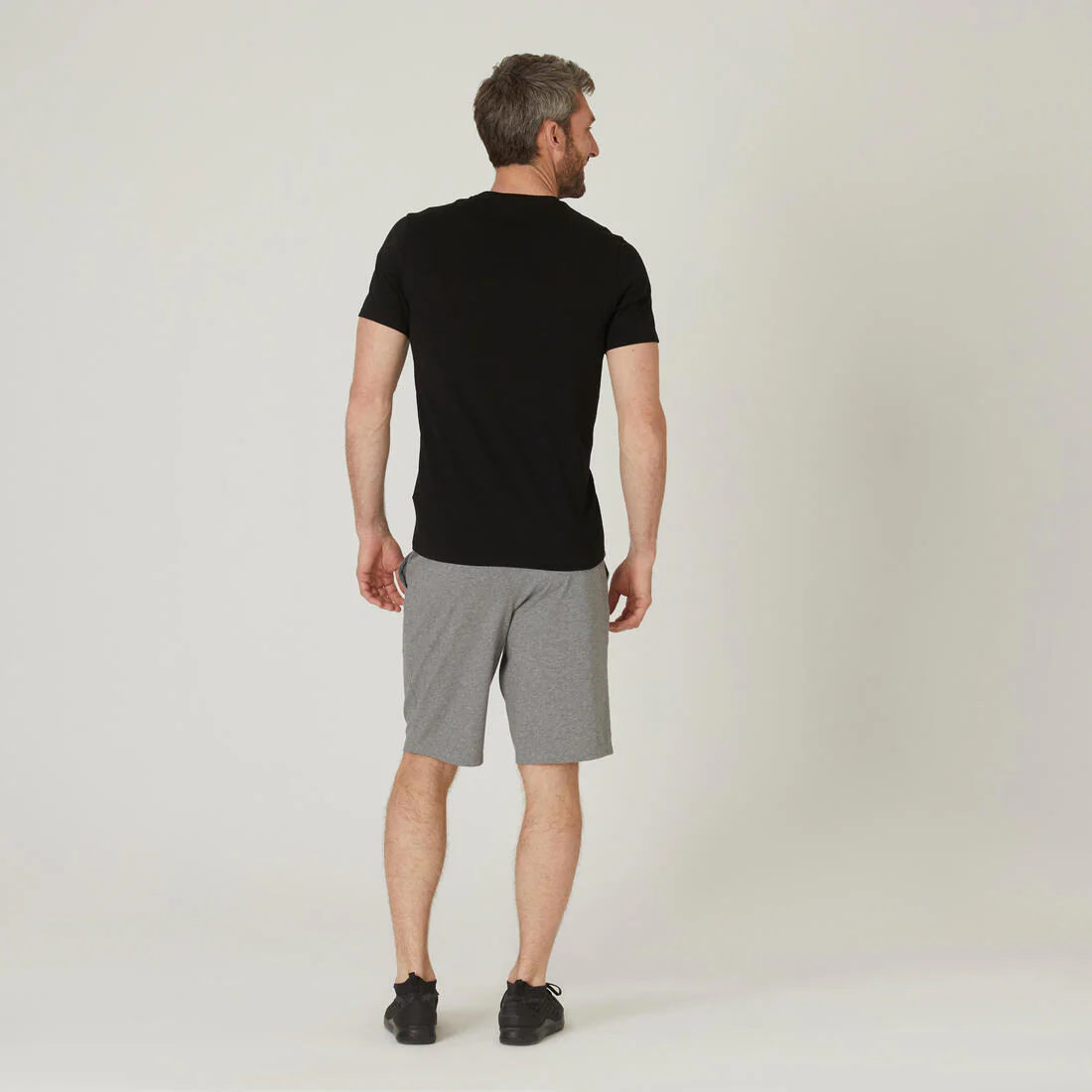 Playera de fitness de corte slim blanca glaciar para hombre 500 - Image 20