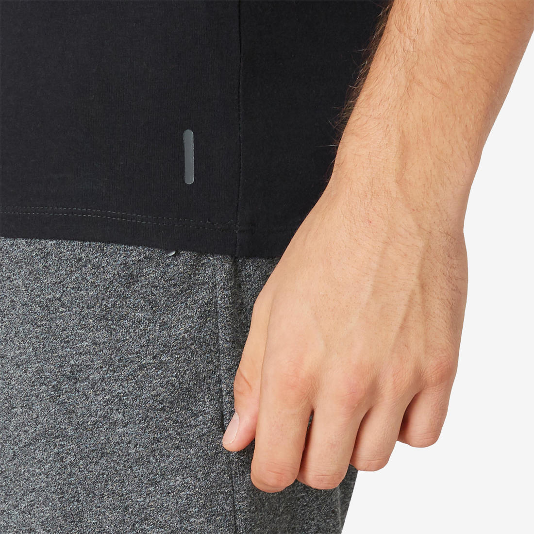 Playera de fitness de corte slim blanca glaciar para hombre 500 - Image 24
