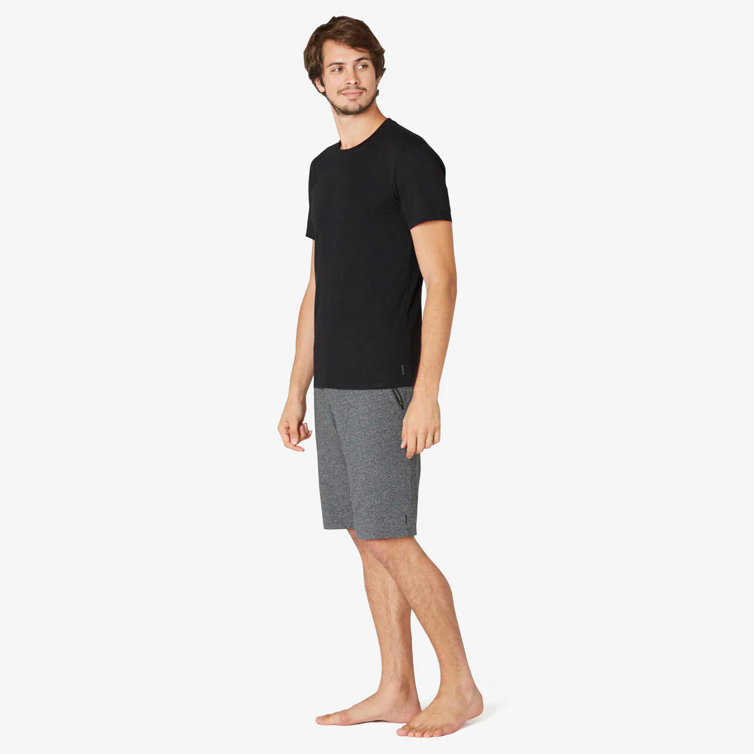 Playera de fitness de corte slim blanca glaciar para hombre 500 - Image 26