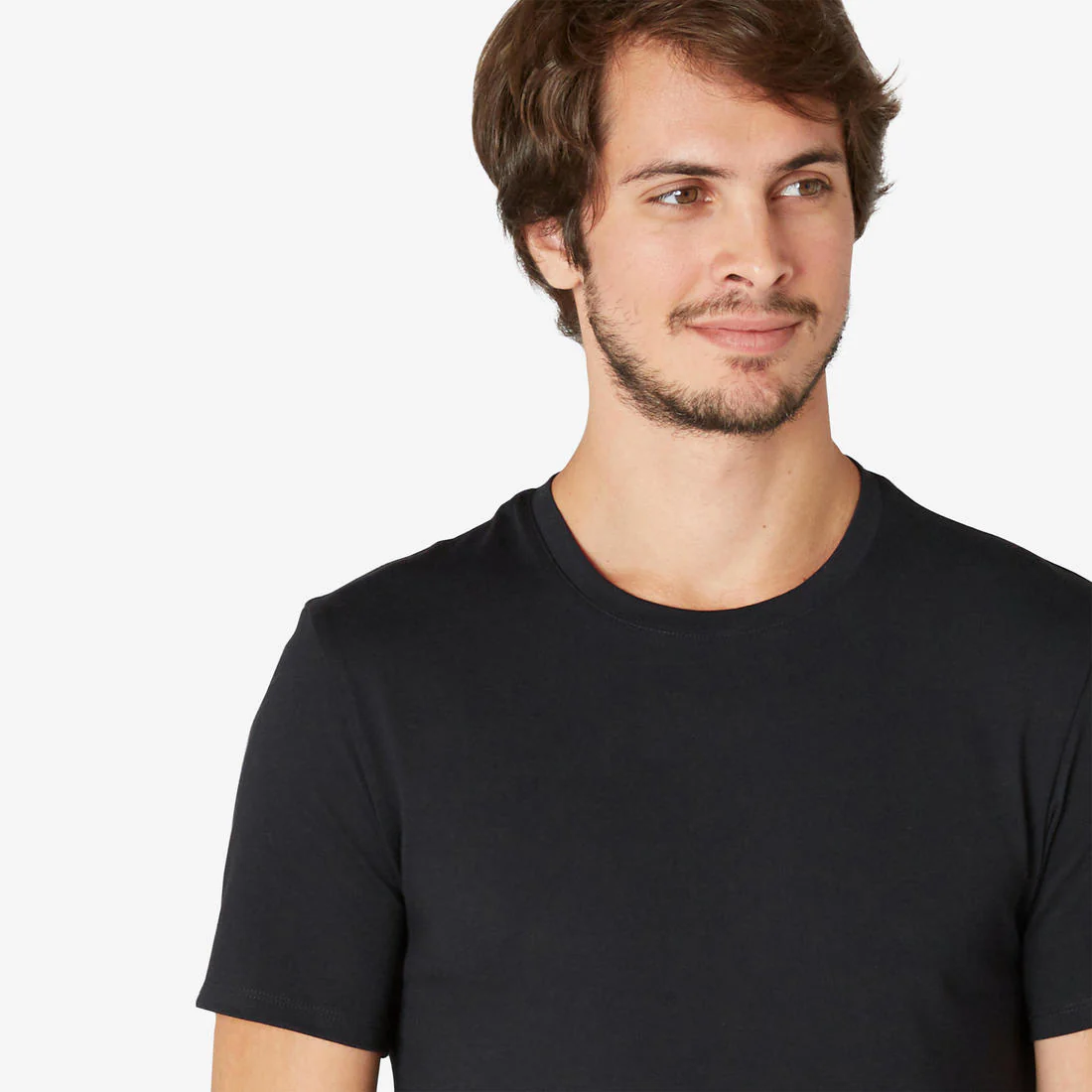 Playera de fitness de corte slim blanca glaciar para hombre 500 - Image 29