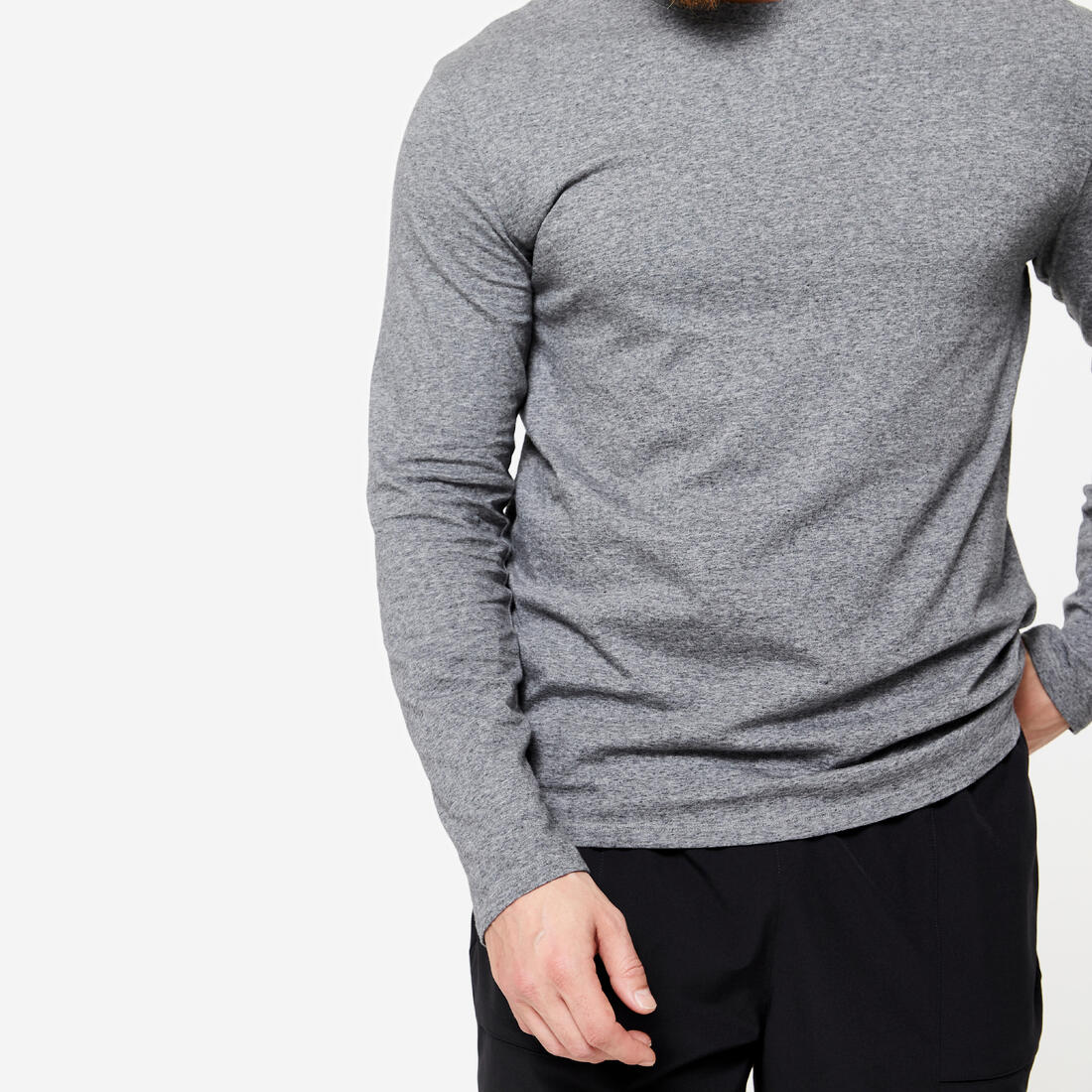 Playera de fitness de manga larga para hombre 100 - Image 10
