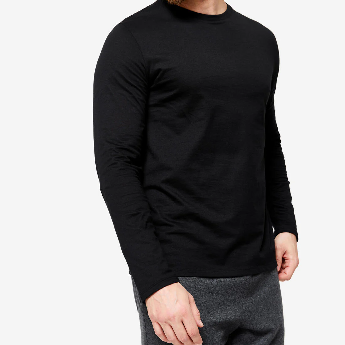 Playera de fitness de manga larga para hombre 100 - Image 9