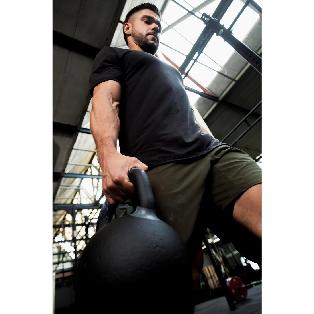 Playera de fitness elástica y ligera negro con para hombre - Image 16