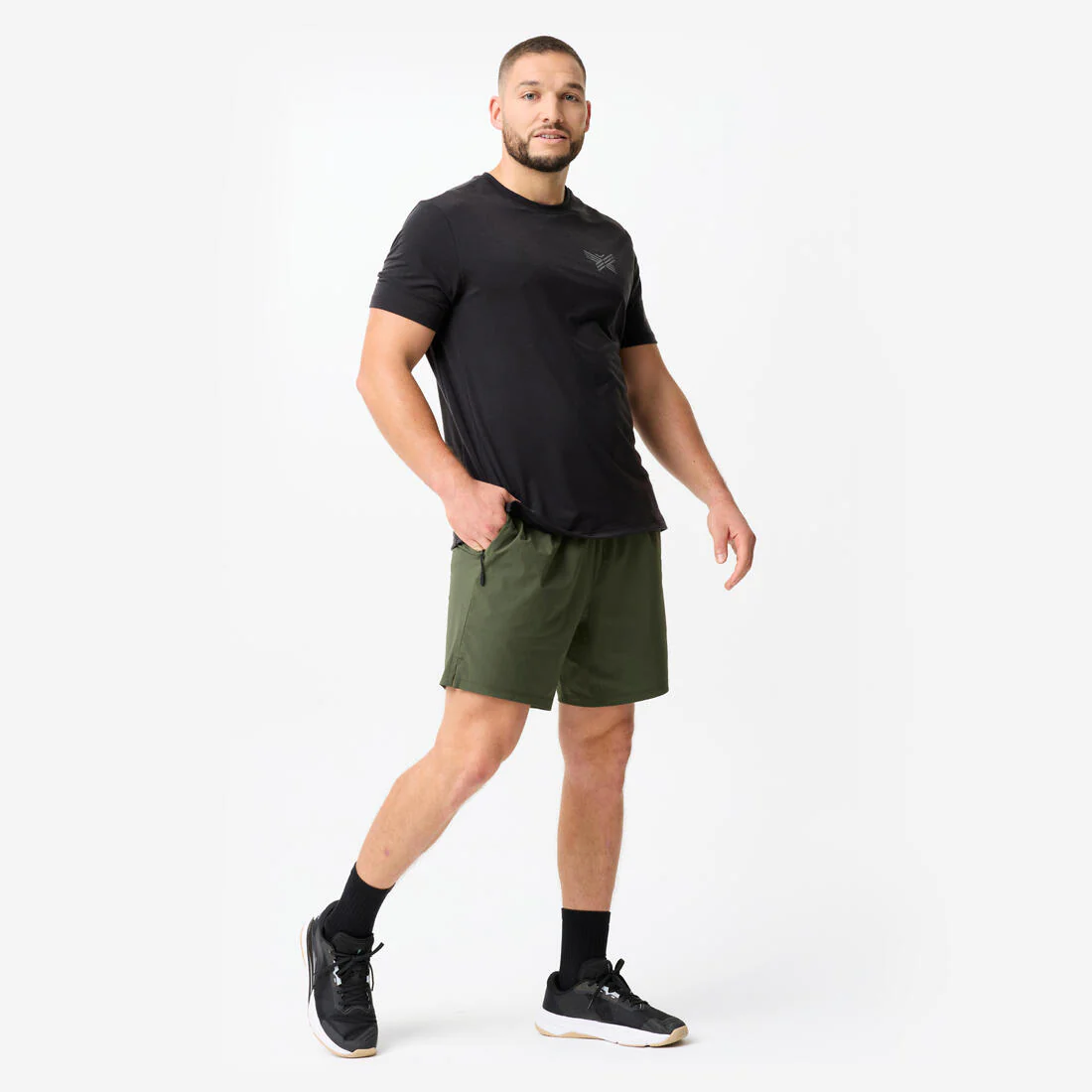 Playera de fitness elástica y ligera negro con para hombre - Image 4