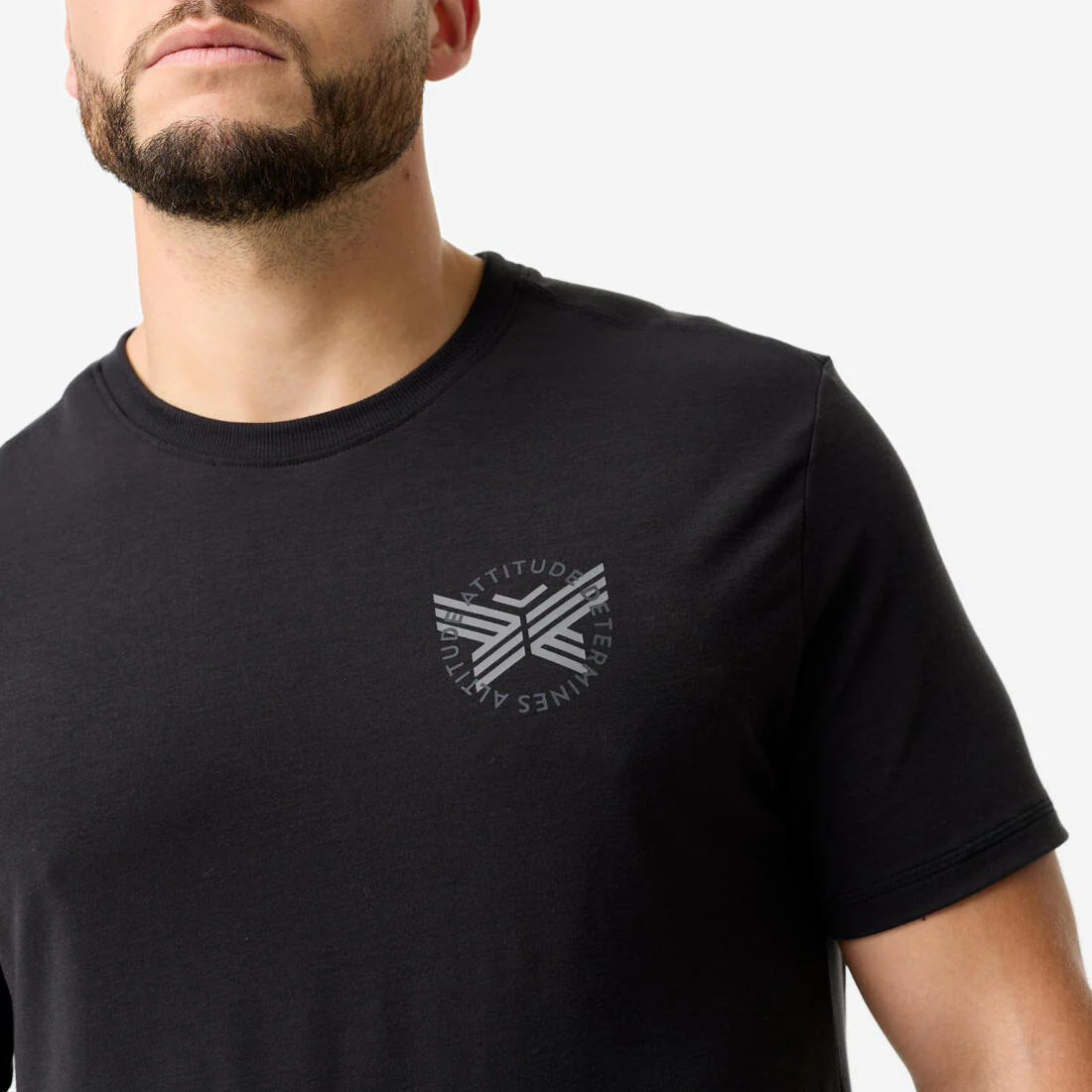 Playera de fitness elástica y ligera negro con para hombre - Image 6