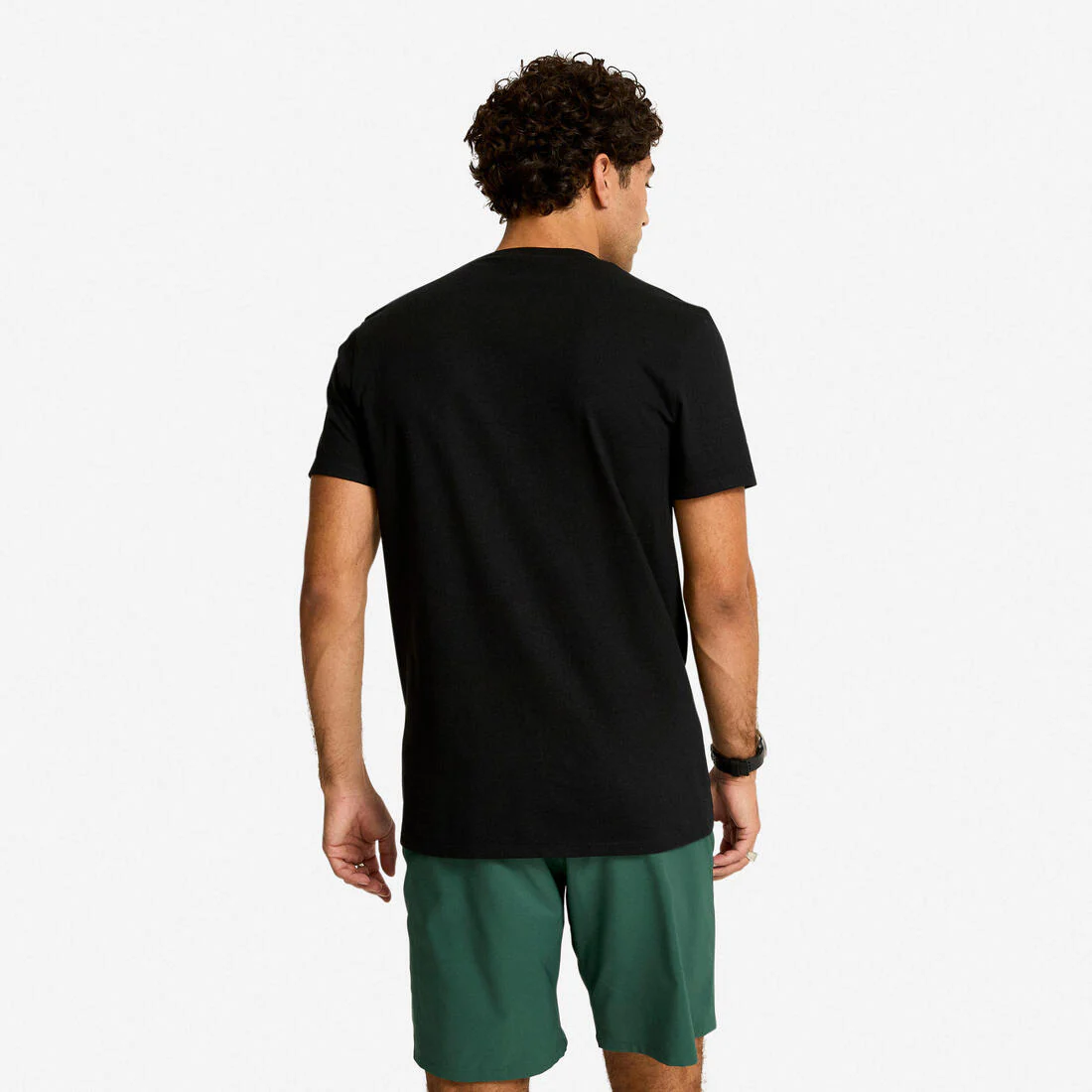 Playera de fitness negra para hombre Sportee 100 - Image 3