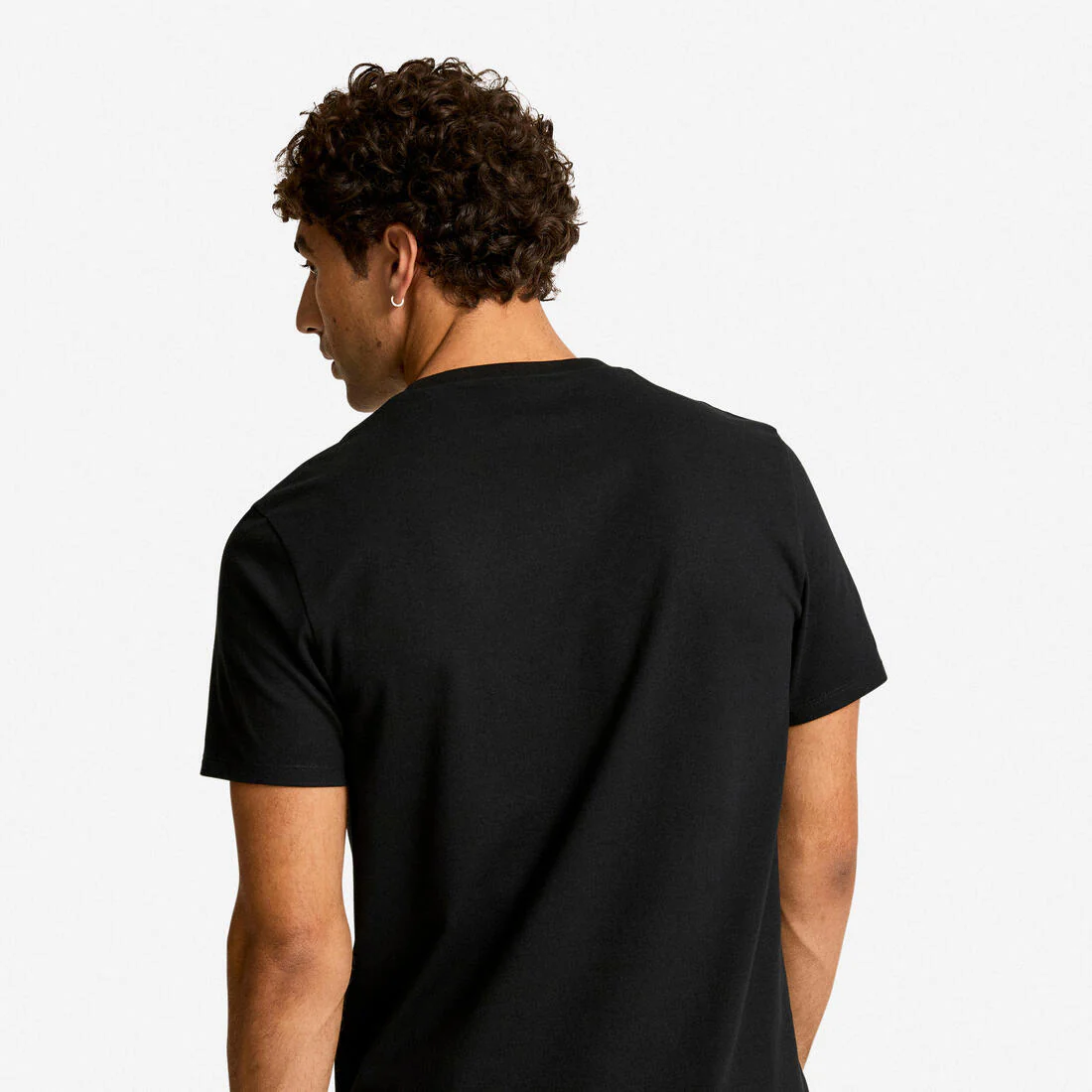 Playera de fitness negra para hombre Sportee 100 - Image 4