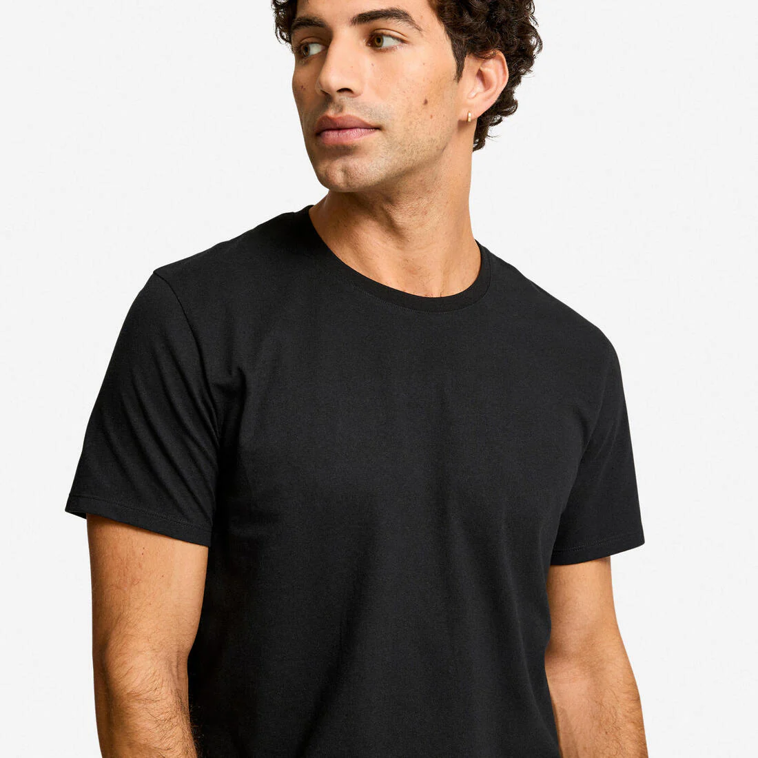 Playera de fitness negra para hombre Sportee 100 - Image 5