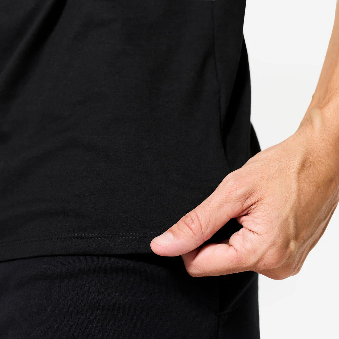 Playera de fitness negra para hombre Sportee 100 - Image 11