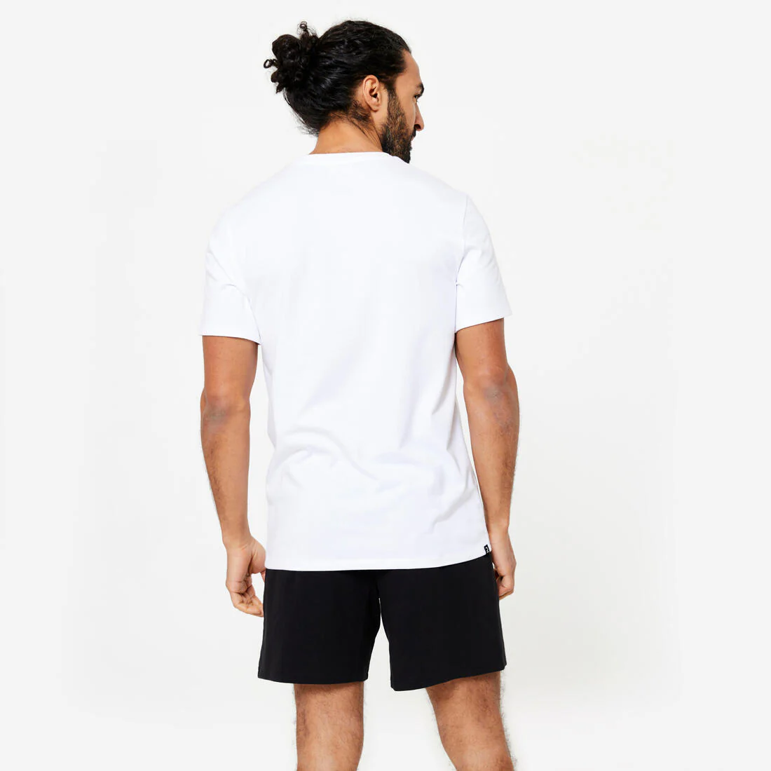 Playera de fitness negra para hombre Sportee 100 - Image 8