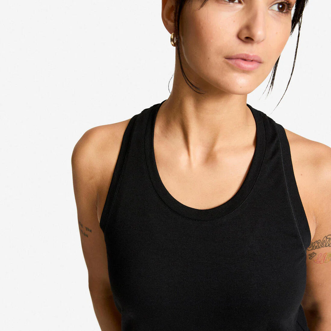 Playera de fitness sin mangas negra para mujer 500 Ready - Image 12