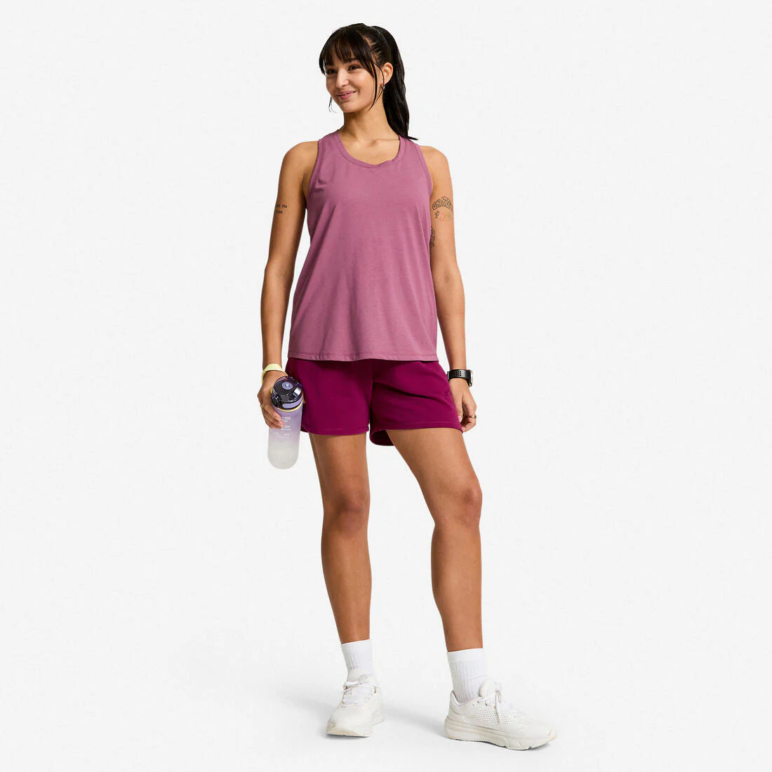 Playera de fitness sin mangas negra para mujer 500 Ready - Image 3