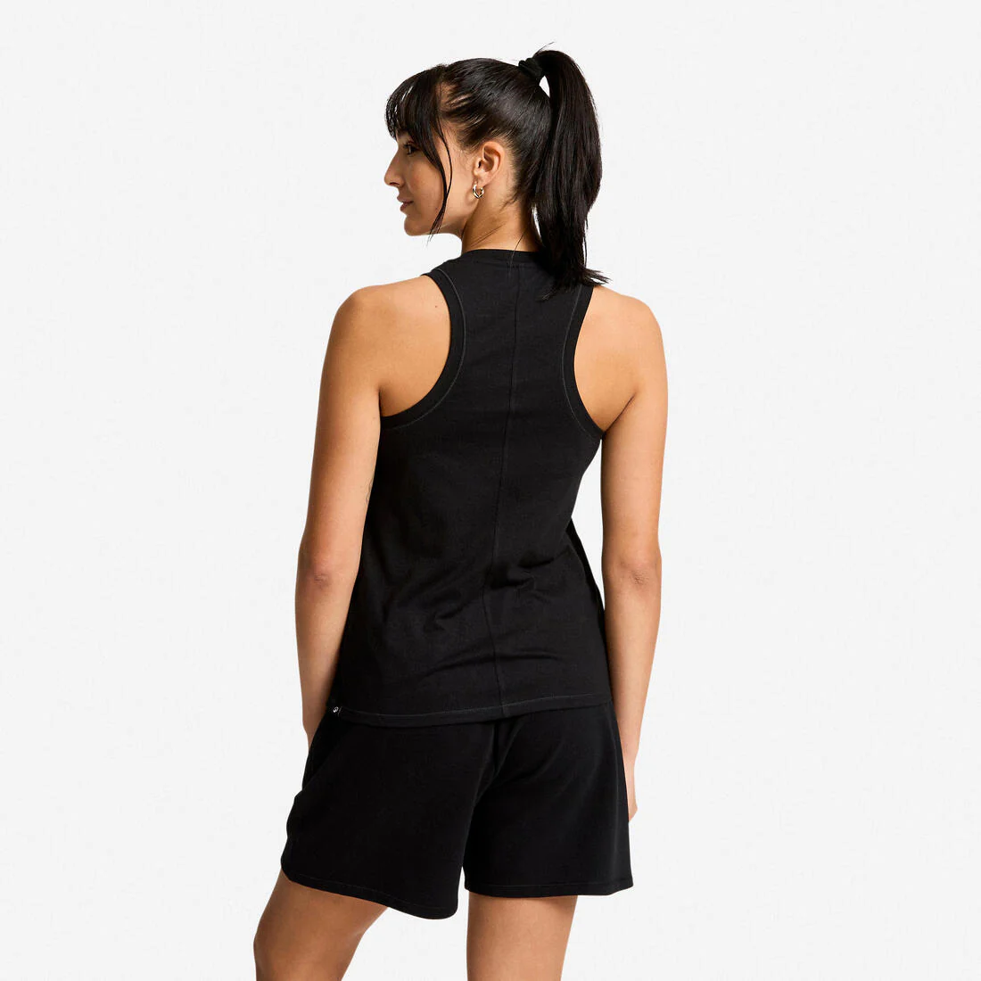 Playera de fitness sin mangas negra para mujer 500 Ready - Image 5