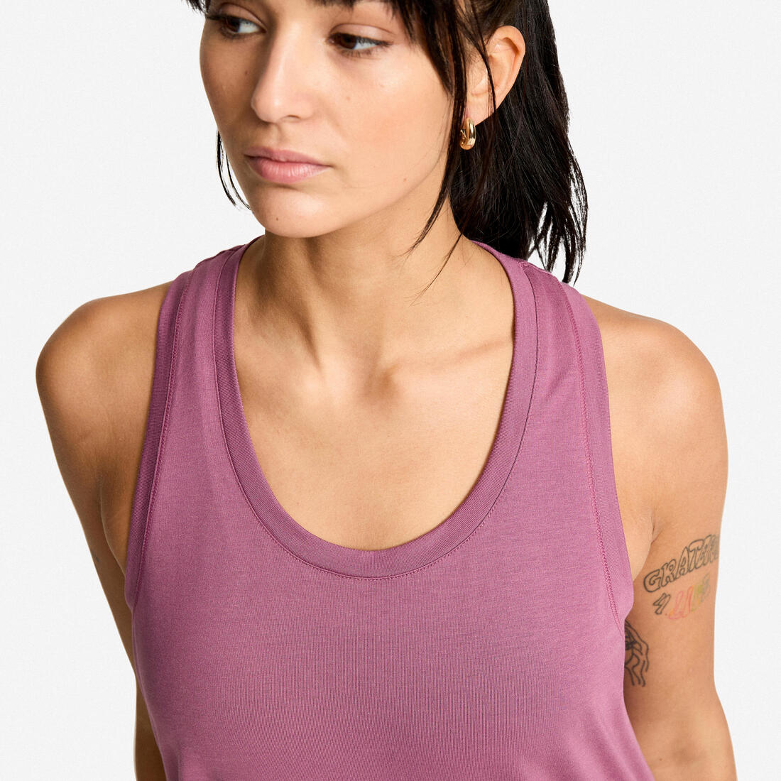 Playera de fitness sin mangas negra para mujer 500 Ready - Image 7