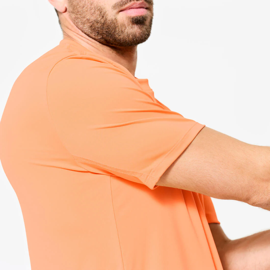 Camiseta Fitness Hombre Negro Humo Manga Corta Cuello Redondo Transpirable - Image 35