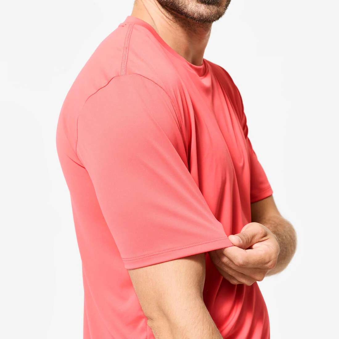 Camiseta Fitness Hombre Negro Humo Manga Corta Cuello Redondo Transpirable - Image 37