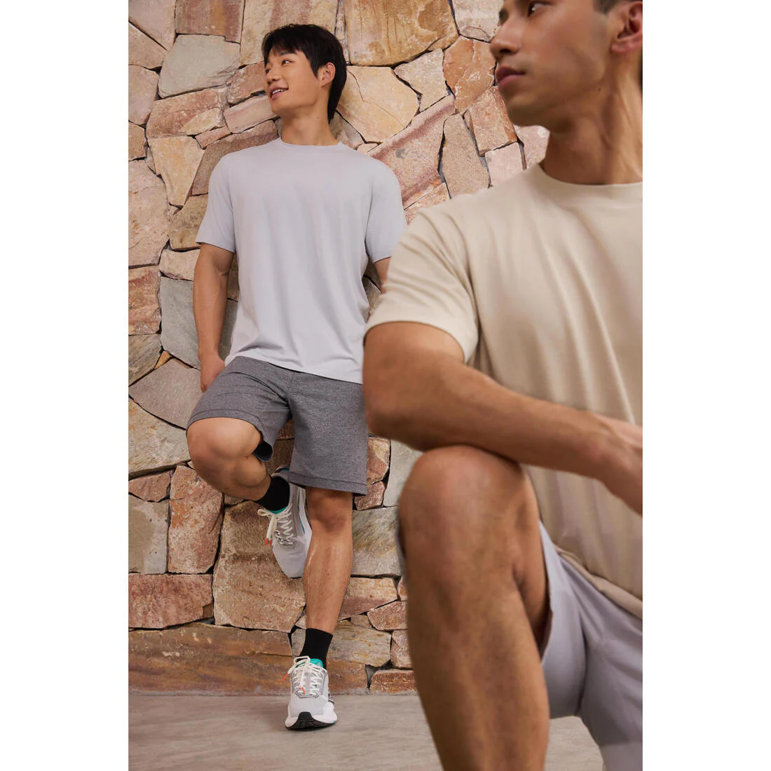 Playera de fitness y entrenamiento azul niebla para hombre Rest Day - Image 18