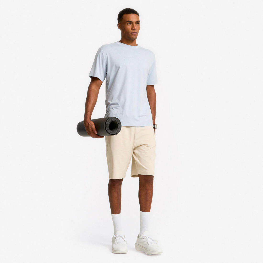 Playera de fitness y entrenamiento azul niebla para hombre Rest Day - Image 4