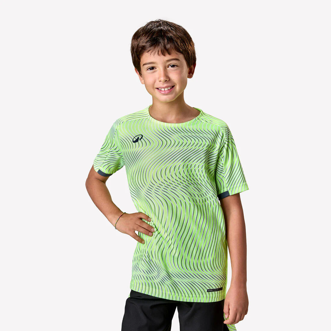 PLAYERA DE FÚTBOL ADULTO MANGA CORTA VIRALTO WAVE AMARILLO, GRIS, NEGRO