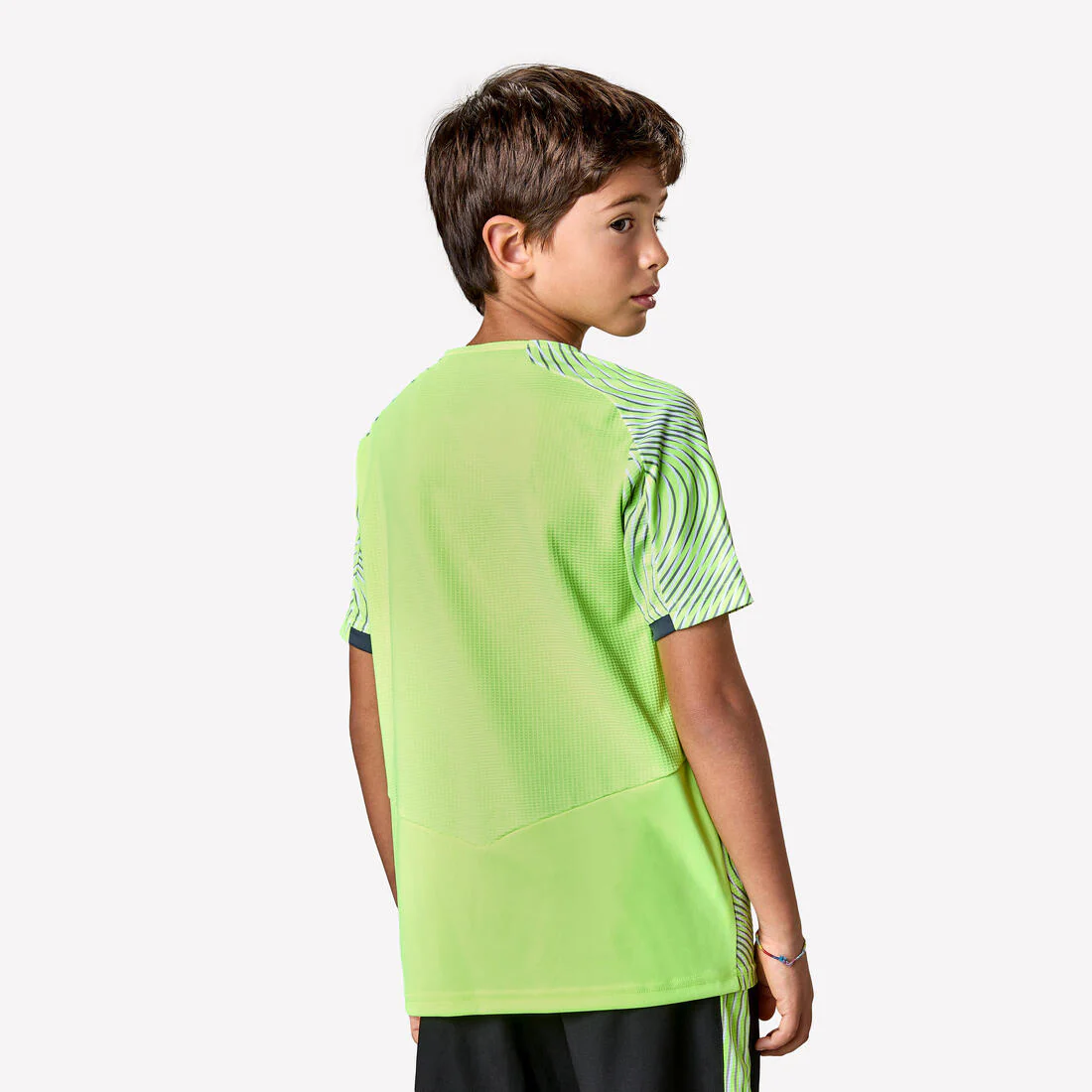 PLAYERA DE FÚTBOL ADULTO MANGA CORTA VIRALTO WAVE AMARILLO, GRIS, NEGRO - Image 4