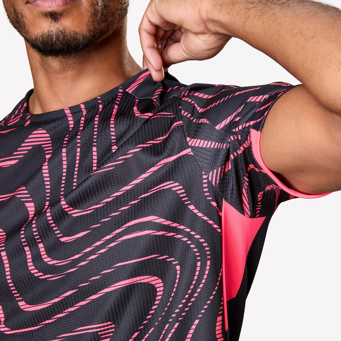 Playera de futbol de manga corta amarillo, gris y negro para adulto Viralto Wave - Image 8
