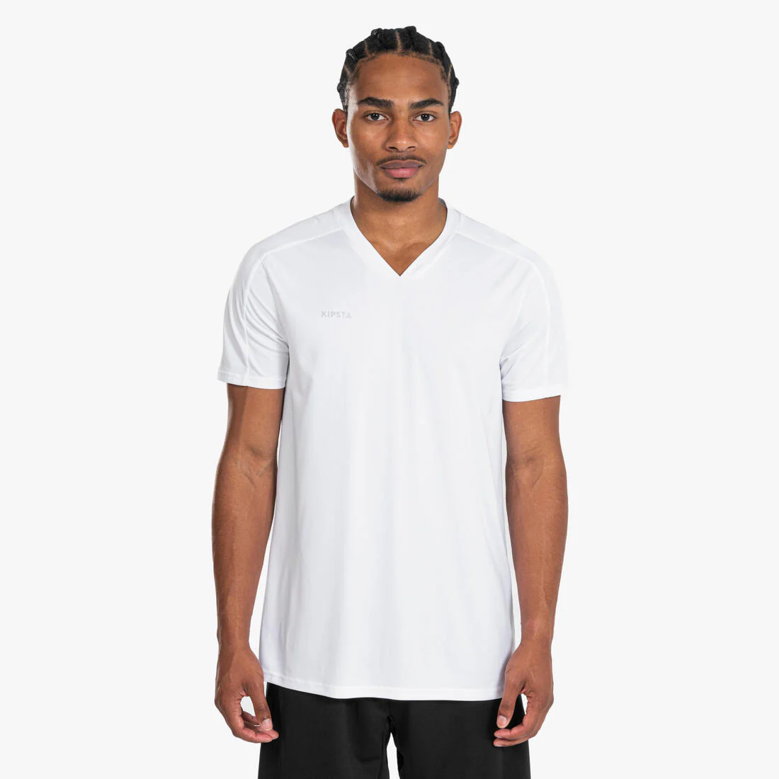 Playera de fútbol de manga corta blanca para adulto ESSENTIEL - Image 4