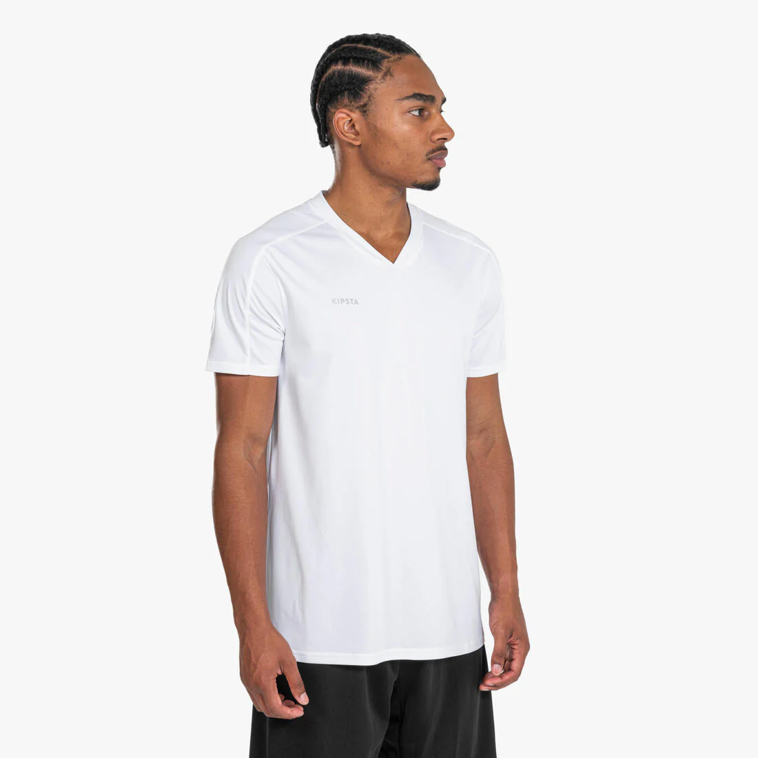 Playera de fútbol de manga corta blanca para adulto ESSENTIEL - Image 5