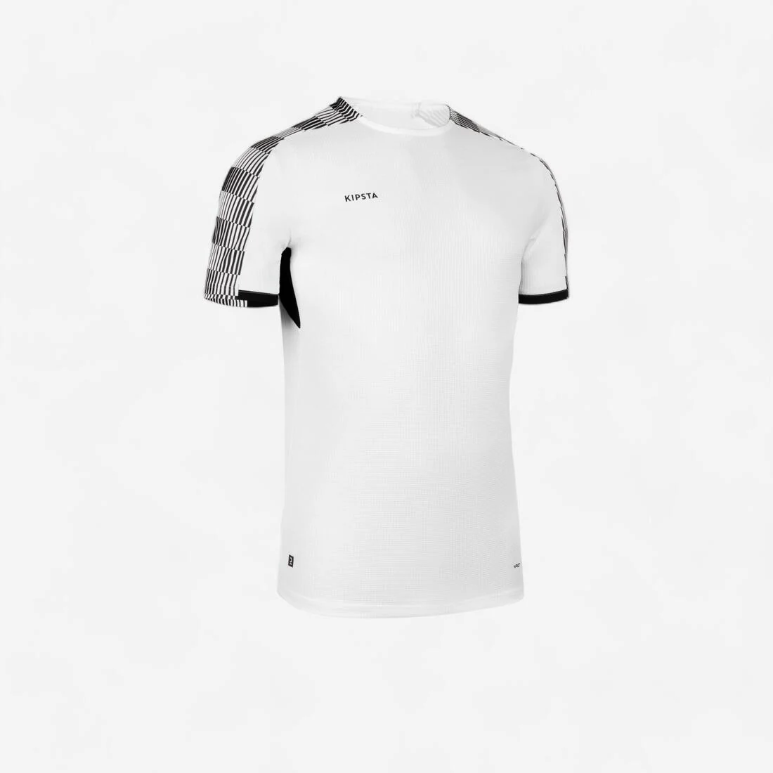 Playera de futbol de manga corta de cuadros blanco con negro Viralto