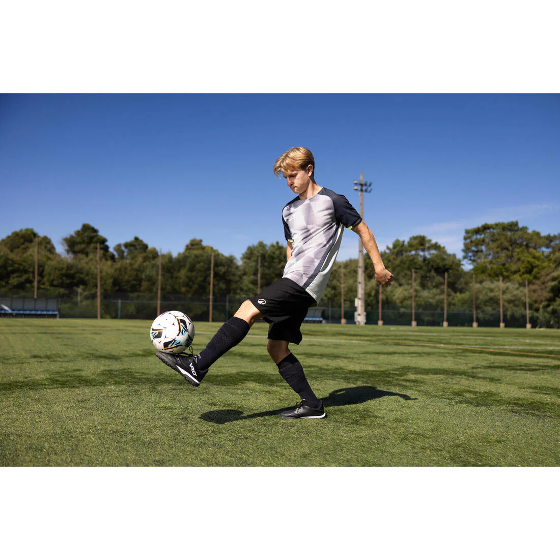 Playera de futbol de manga corta gris con negro para adulto Viralto Dope - Image 19