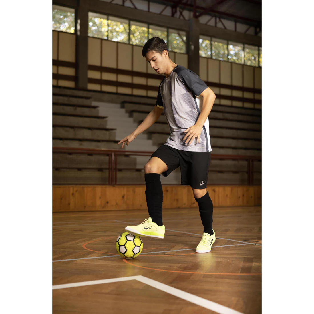 Playera de futbol de manga corta gris con negro para adulto Viralto Dope - Image 20
