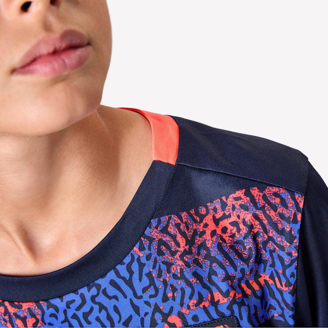 Playera de futbol de rayas azules y violetas con rinoceronte para niños Viralto - Image 15