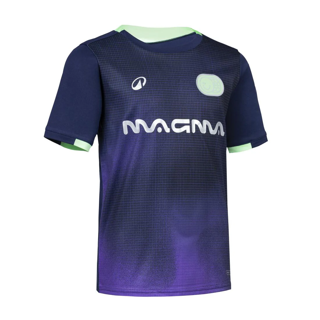 Playera de futbol de rayas azules y violetas con rinoceronte para niños Viralto - Image 25