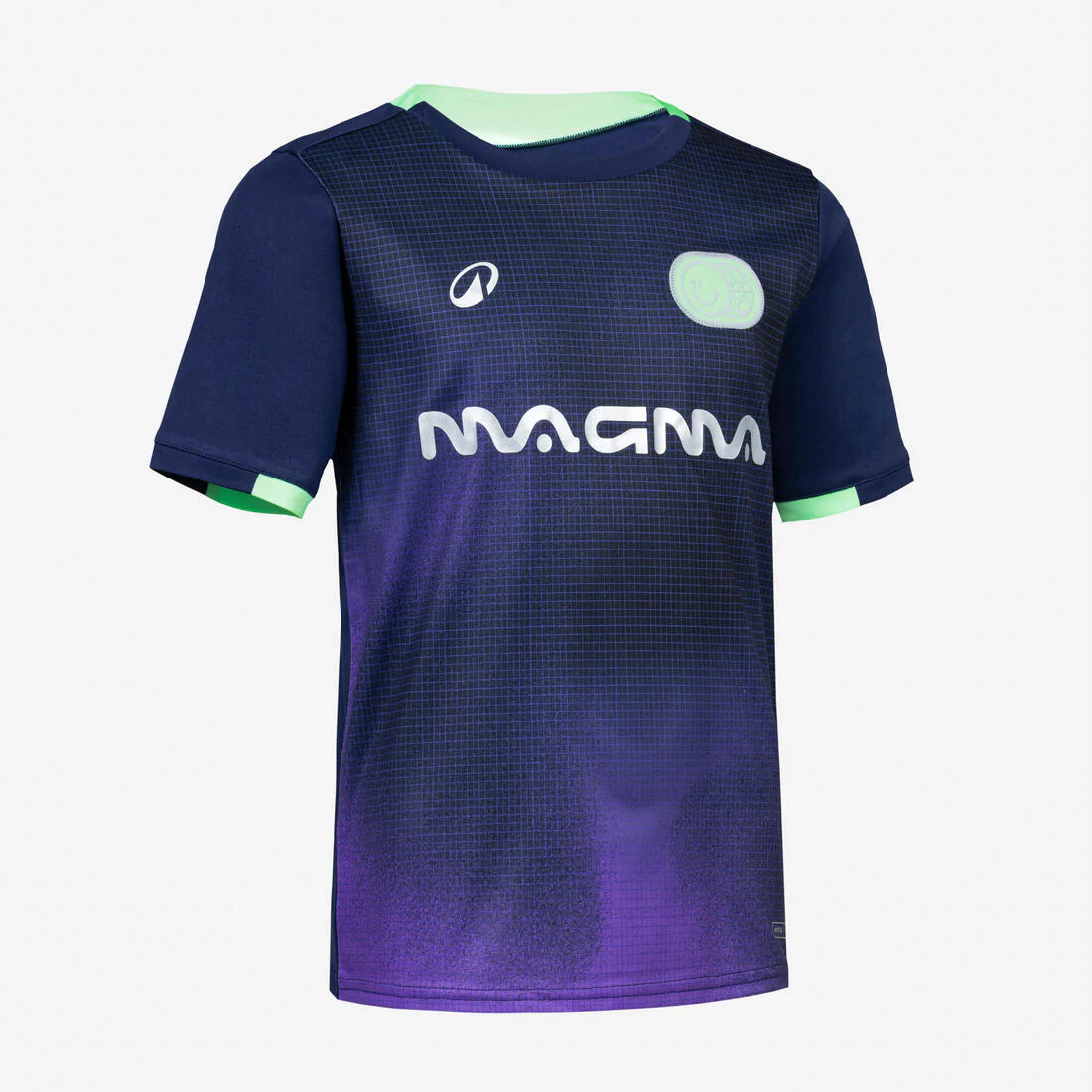 Playera de futbol de rayas azules y violetas con rinoceronte para niños Viralto - Image 29